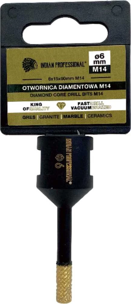 DEIMANTINĖ KARŪNA M14 6mm SAUSAM GRĘŽIMUI /INDIAN PROFESSIONAL