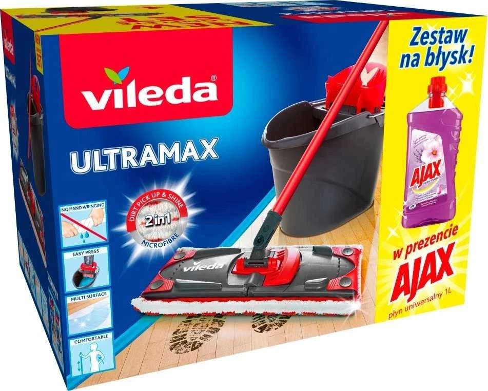 Vileda Ultramax Box mop + Ajax