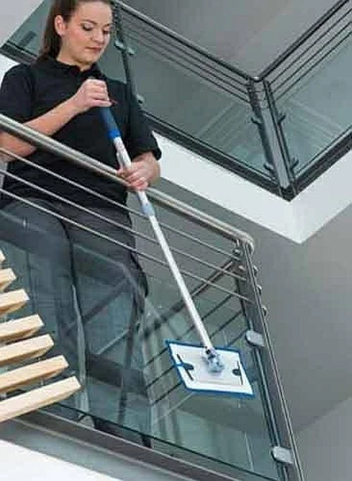 Šluostės su lipdukais tiektuvas, Vileda ExpressPro, sidabro spalvos, aliuminio, 40 cm
