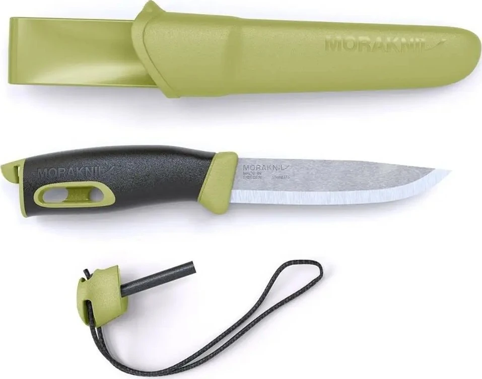 Morakniv Stovyklavimo peilis su ugnies skeltuvu Companion spark (S), 104mm, žalias