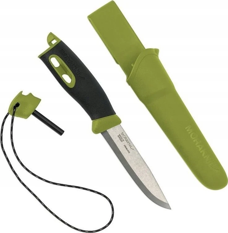 Morakniv Stovyklavimo peilis su ugnies skeltuvu Companion spark (S), 104mm, žalias