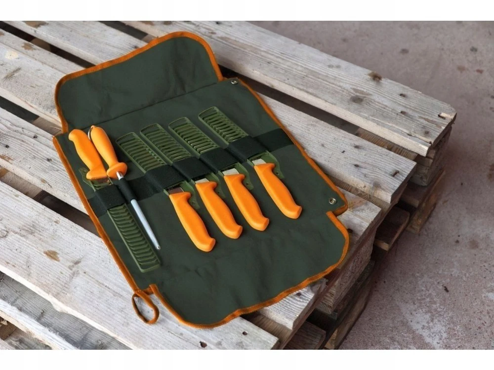 Morakniv Hunting Butcher medžioklinis mėsininko peilis oranžinis, nerūdijantis plienas