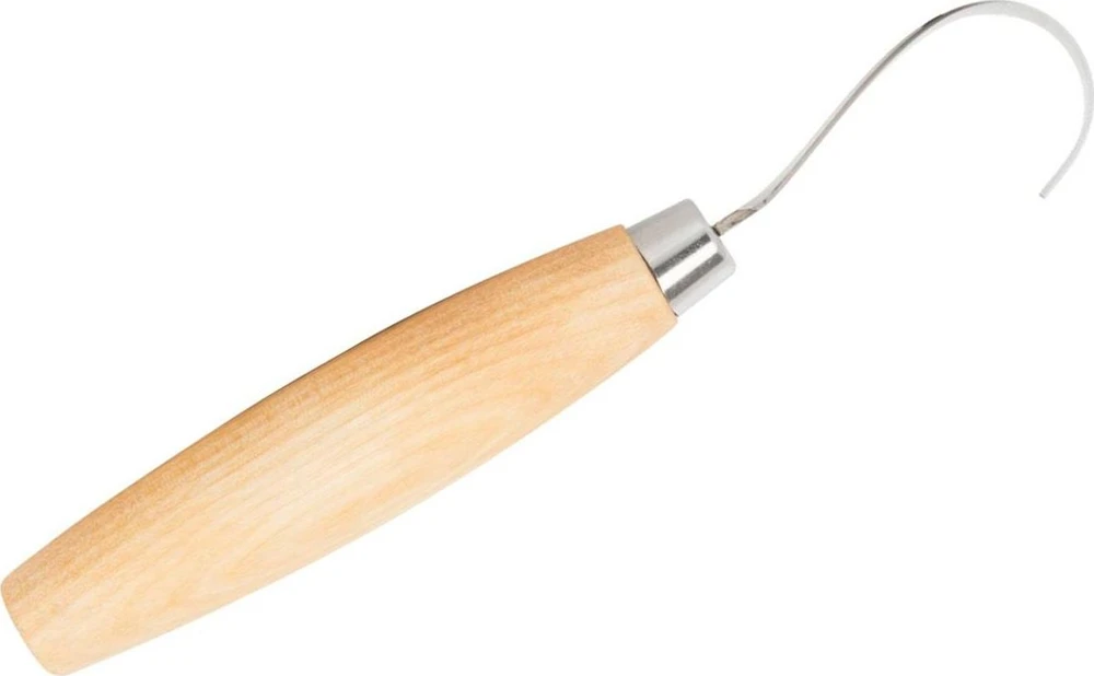Šaukštų drožinėjimo peilis Morakniv® 164, lenkta geležtė 50x2,5mm. 13mm vidinis skersmuo. Viengubi ašmenys, beržinė rankena.