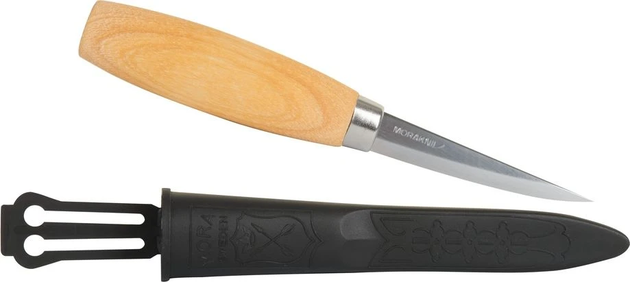 Medžio drožinėjimo peilis Morakniv® 106, tiesus, geležtė 82x2,7mm. Laminuotas plienas, beržinė rankena