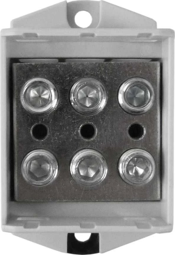 MOREK bėgelio jungtis 1,5-50 mm² mėlyna 6 skylių AL/CU 1000V TH35 3P MAA3050B10 Morek 4290