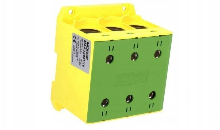 MOREK Złączka OTL300-3 geltona ir-žalia 3xAl/Cu 95-300mm2 1000V AC / 1500V DC Zacisk universalus MAA3300Y10