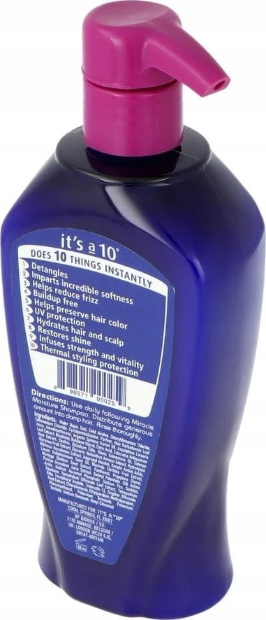 Its A 10 Tai 10 stebuklingų drėkinamųjų savybių turintis kasdienis plaukų kondicionierius, suteikiantis apimties, 295 ml