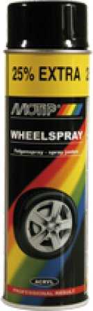Purškiami dažai WHEEL SPRAY juodi 500ml, Motip