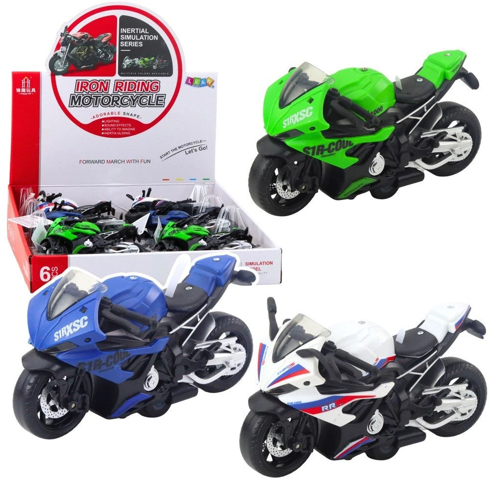 Lean Toys Sportinis motociklas su šviesomis ir garsais, 15.5x8.5x8 cm
