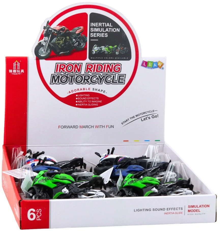 Lean Toys Sportinis motociklas su šviesomis ir garsais, 15.5x8.5x8 cm