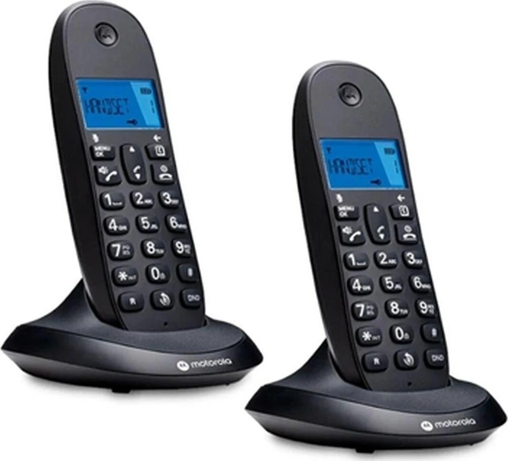 Telefonas stacionarus belaidis komplektas 2 vnt. Motorola C1002CB+ juoda