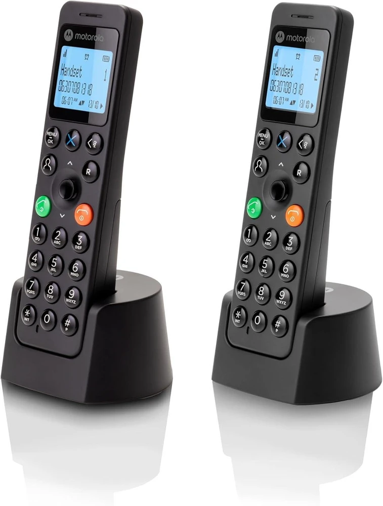 Telefonas stacionarus Motorola DOT202 DUO Juodas - TELEFONAS DECT