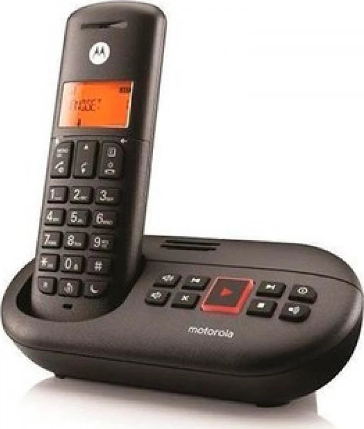 Motorola Wireless Landline Phone | E201 | Built-in display | Juodas