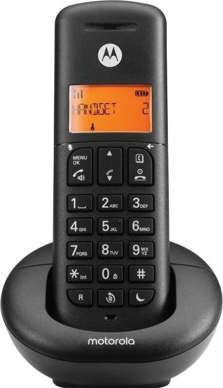 Motorola Wireless Landline Phone | E201 | Built-in display | Juodas
