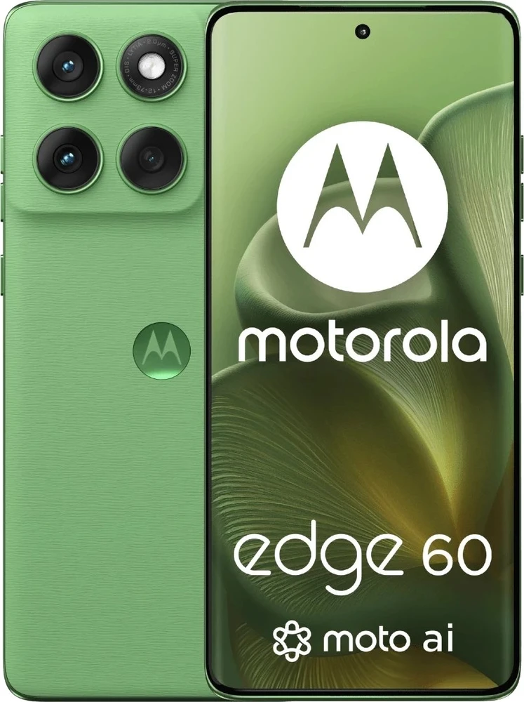 „Motorola edge 60“ 16,9 cm (6,67 colio) dviejų SIM kortelių „Android 15“ 5G USB C tipo 12 GB 512 GB 5200 mAh Žalias