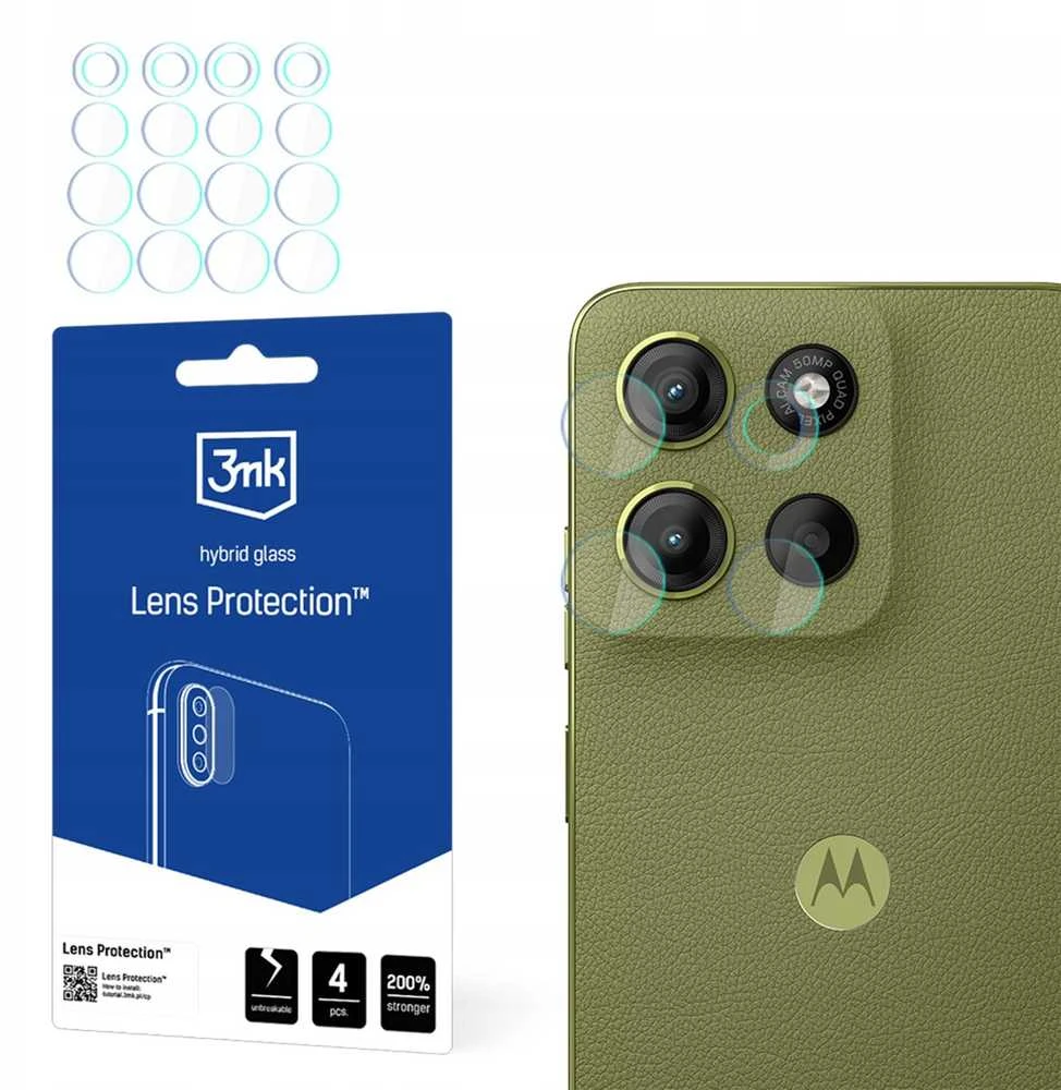 3Mk Protection 3mk objektyvo apsauga hibridinio fotoaparato objektyvo stiklas, skirtas Motorola Moto G15 / G15 Power