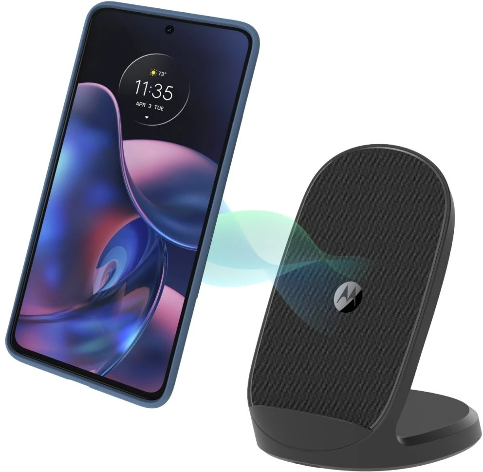 Belaidis įkroviklis Motorola TurboPower 15W Stand Pad Qi juodos spalvos