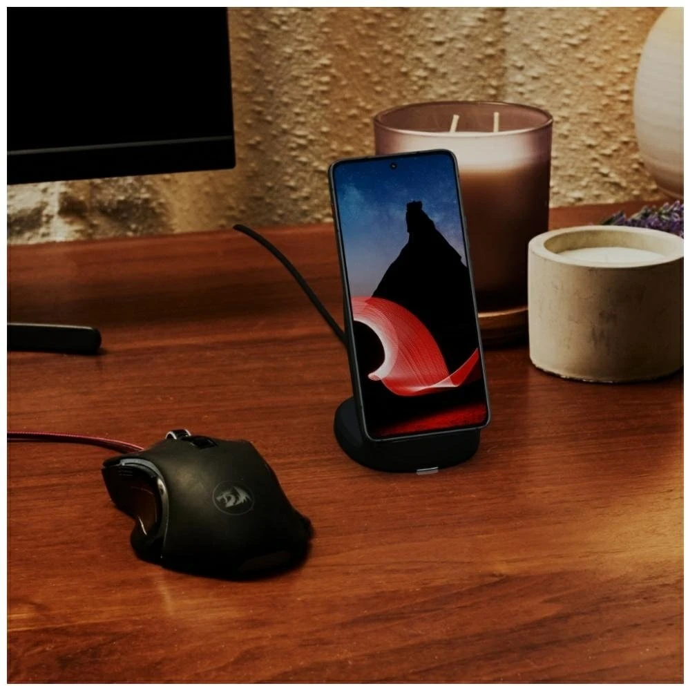 Belaidis įkroviklis Motorola TurboPower 15W Stand Pad Qi juodos spalvos
