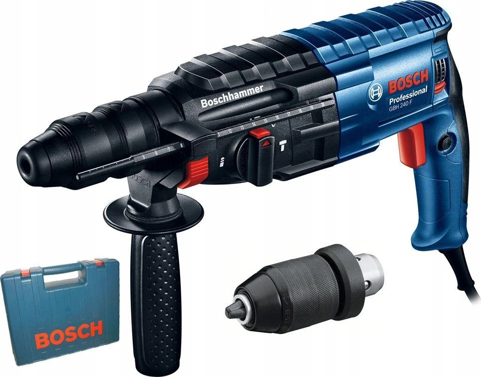 BOSCH PLAKTUKAS SU KALIMO GALIMYBĖS 790W 2,7J GBH 240 F + PAPILDOMA RANKENA
