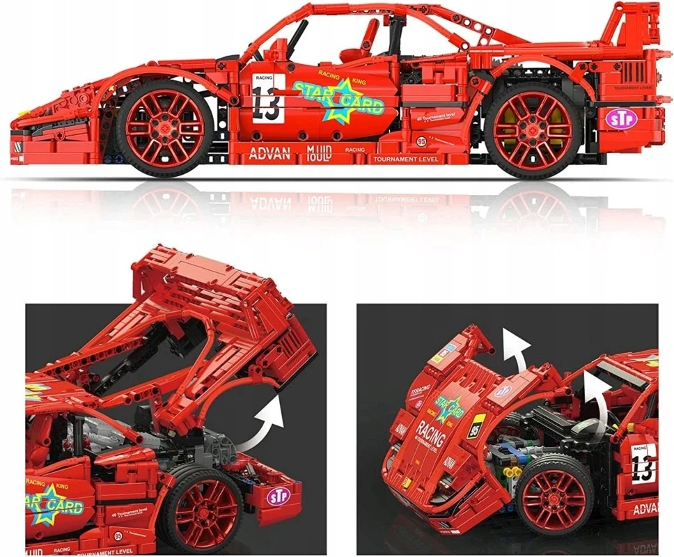 Mould King F40 Race Car Rinkinys klocków 2688 dalys