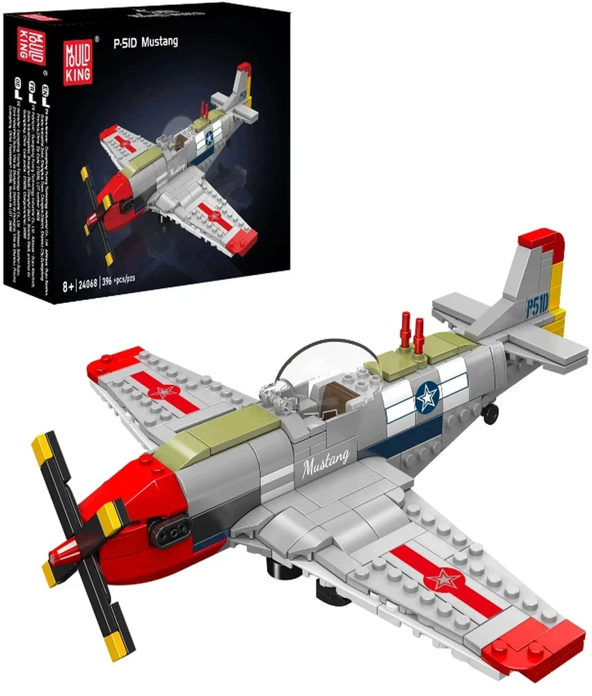 Mould King P-51D Mustang 24068 | Rinkinys klocków | 396 dalys (MK24068)