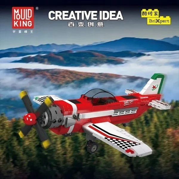 Mould King Racing Airplane 24058 | Konstruktoriaus rinkinys | 470 dalių