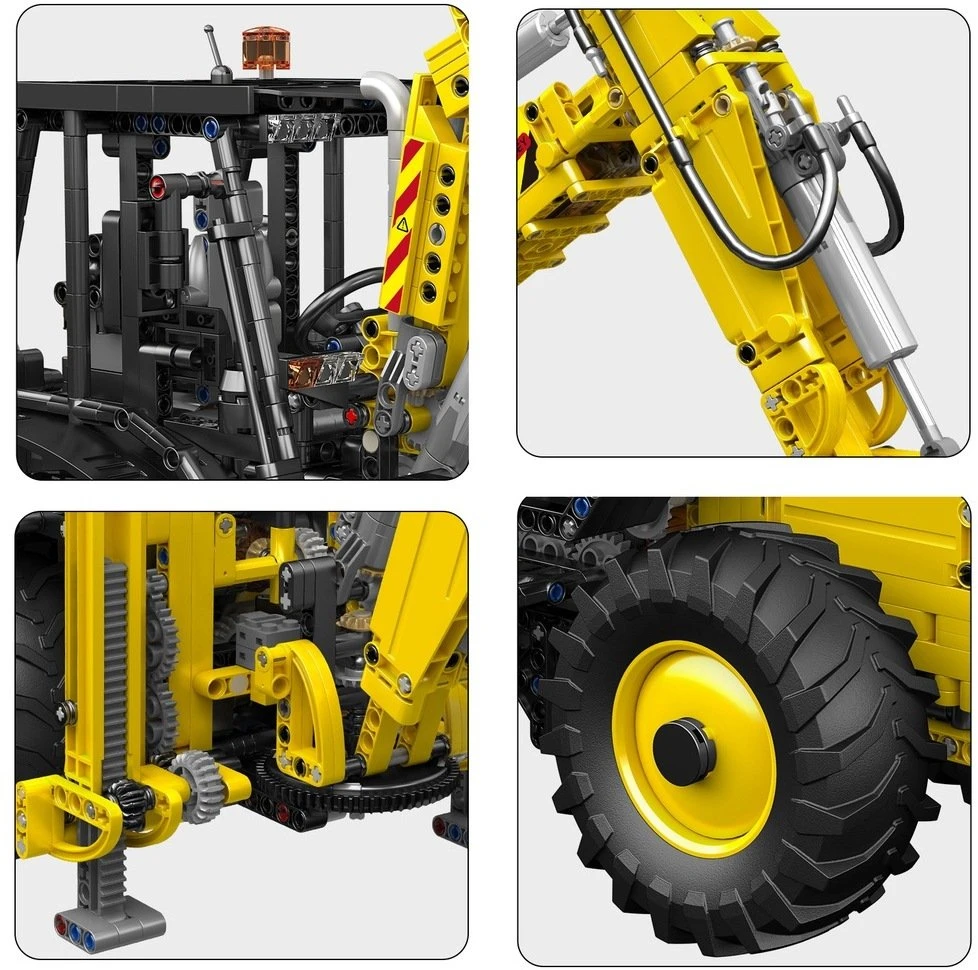 Mould King „Mold King Technic 17036“ buldozeris-ekskavatorius Rinkinys klojimui