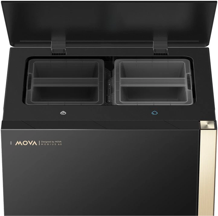 MOVA robotas dulkių siurblys | MOBIUS 60 | Drėgnas ir sausas valymas | 6400 mAh | Dulkių talpa 3,2 l | 30000 Pa | Juodas