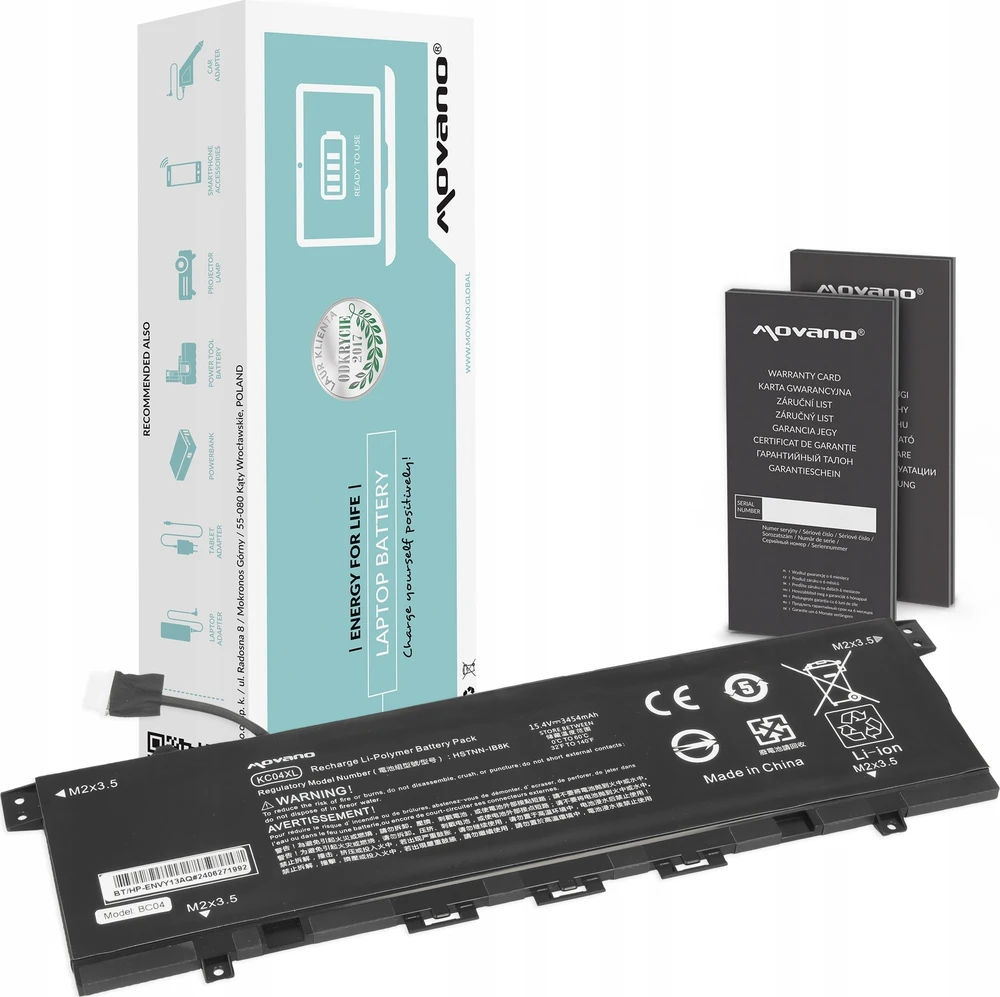 Movano KC04XL HSTNN-IB8K HP Envy X360 13-Ag 13-Ar 13-Ah 13-Aq akumuliatorius - 3300 mAh (50 WH)