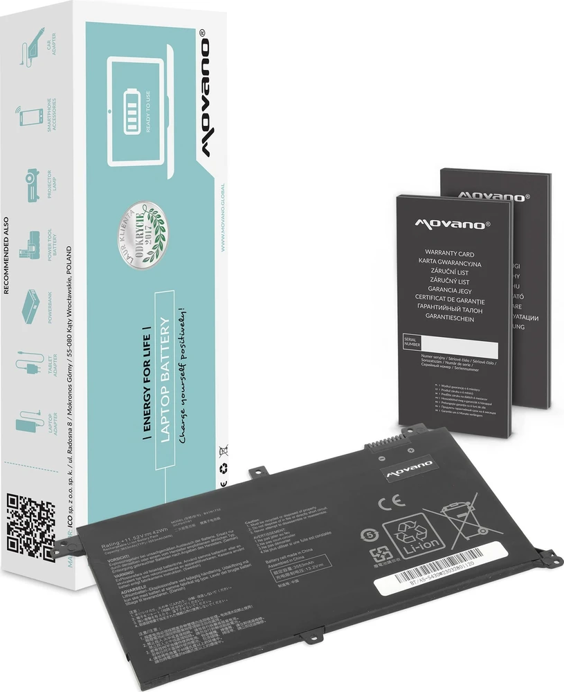Movano baterija B31N1732, skirta Asus Vivobook S430 X430U K430