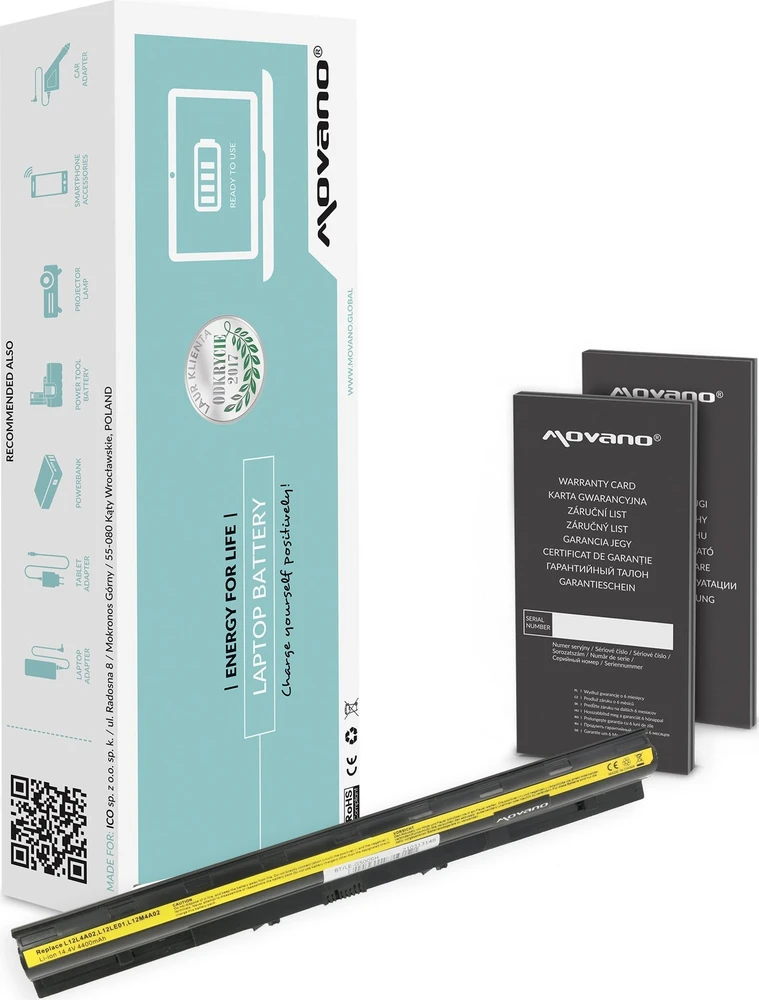 Movano baterija, skirta Lenovo G500s Z710 G50-45 G50-70 4400mAh