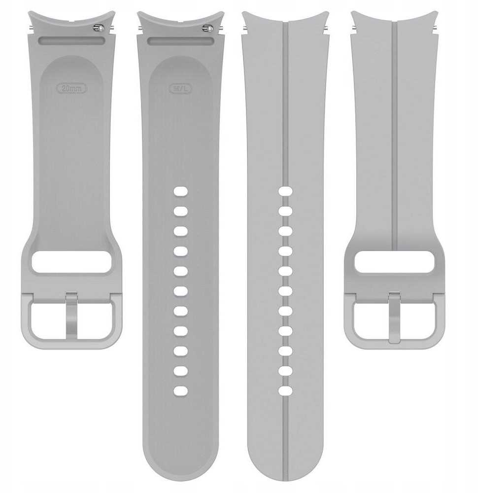 Oem Silikoninė apyrankė skirta Samsung Galaxy Watch 4 / 5 pilkos spalvos (4)