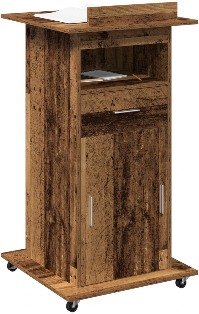 Podiumas Senas medis Apdirbta mediena 55 x 55 x 107 cm
