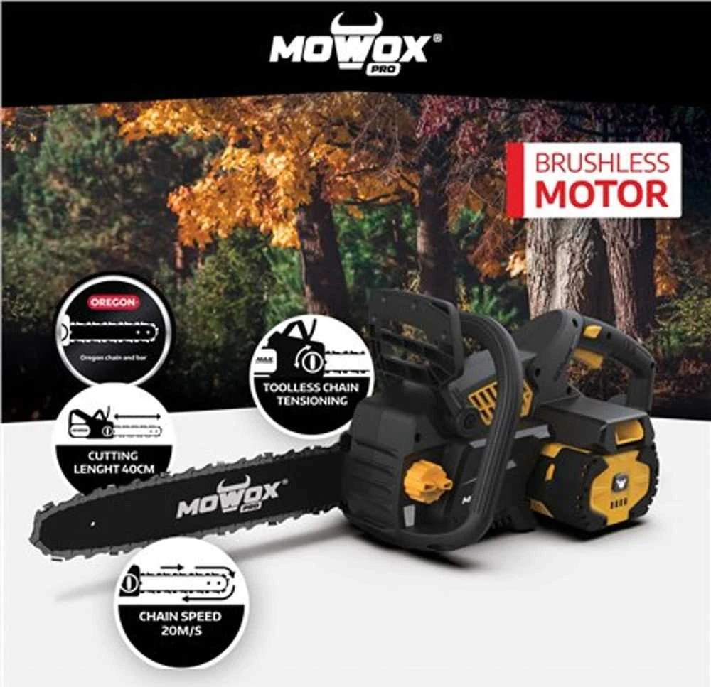Mowox® ECS 4062 Li akumuliatorinis grandininis pjūklas (be akumuliatoriaus ir kroviklio)