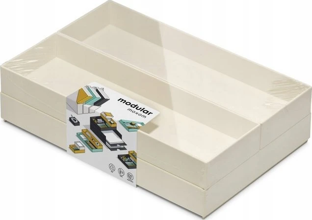 Moxom moduliniai stalčių organizatoriai, balti