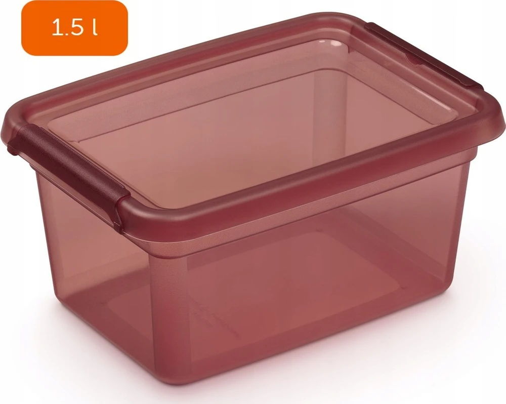 Moxom „Basestore“ indelis su dangteliu ir spaustukais, 14x19x9 cm, 1,5 l rabarbarams