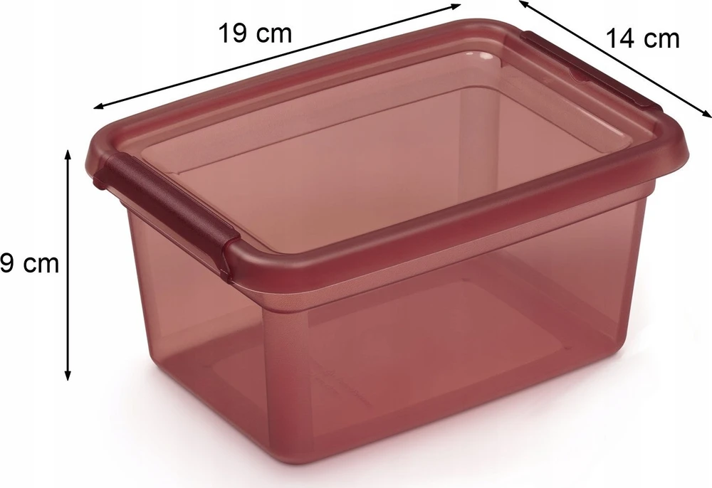 Moxom „Basestore“ indelis su dangteliu ir spaustukais, 14x19x9 cm, 1,5 l rabarbarams