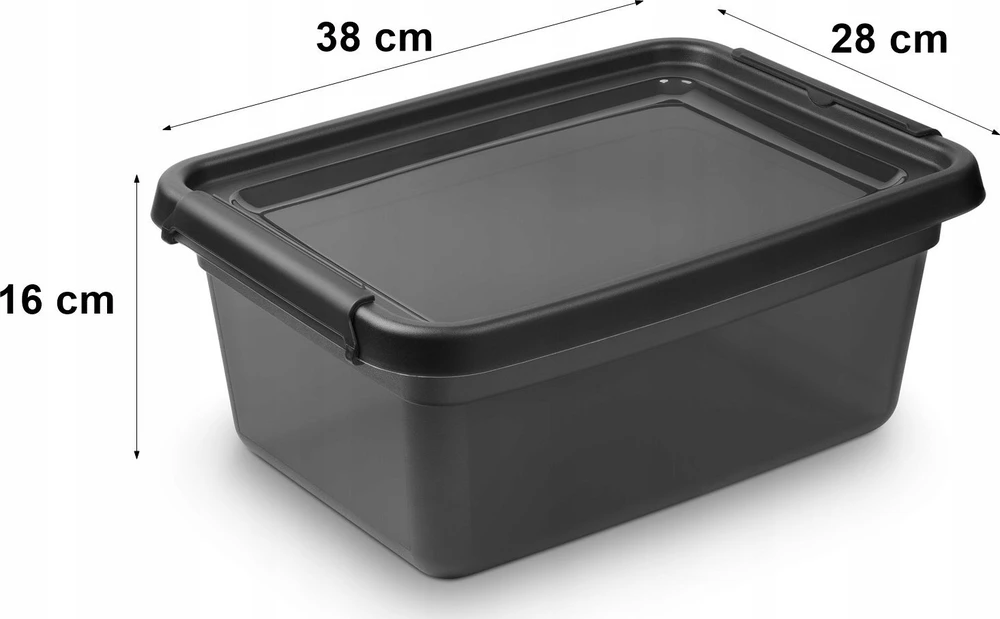 Moxom „Basestore“ anglies indas su dangčiu ir spaustukais, 28x38x16 cm, 12,5 l