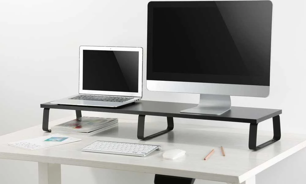 Mozos DUAL RISER S lentynos stovas dviem monitoriams