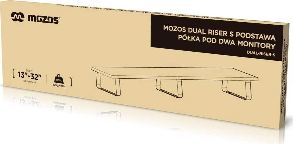 Mozos DUAL RISER S lentynos stovas dviem monitoriams