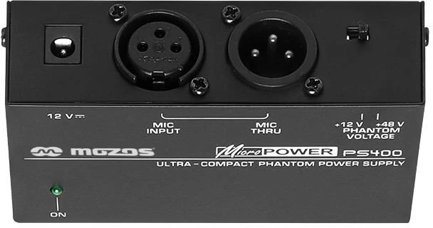 Mozos PS400 Maitinimo šaltinis Phantom +48V | +12V do mikrofonów XLR