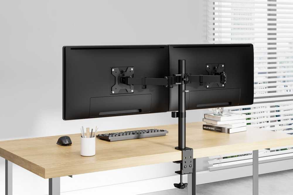 MOZOS MS03 PODWÓJNY UCHWYT BIURKOWY DO MONITORA 17"-34"