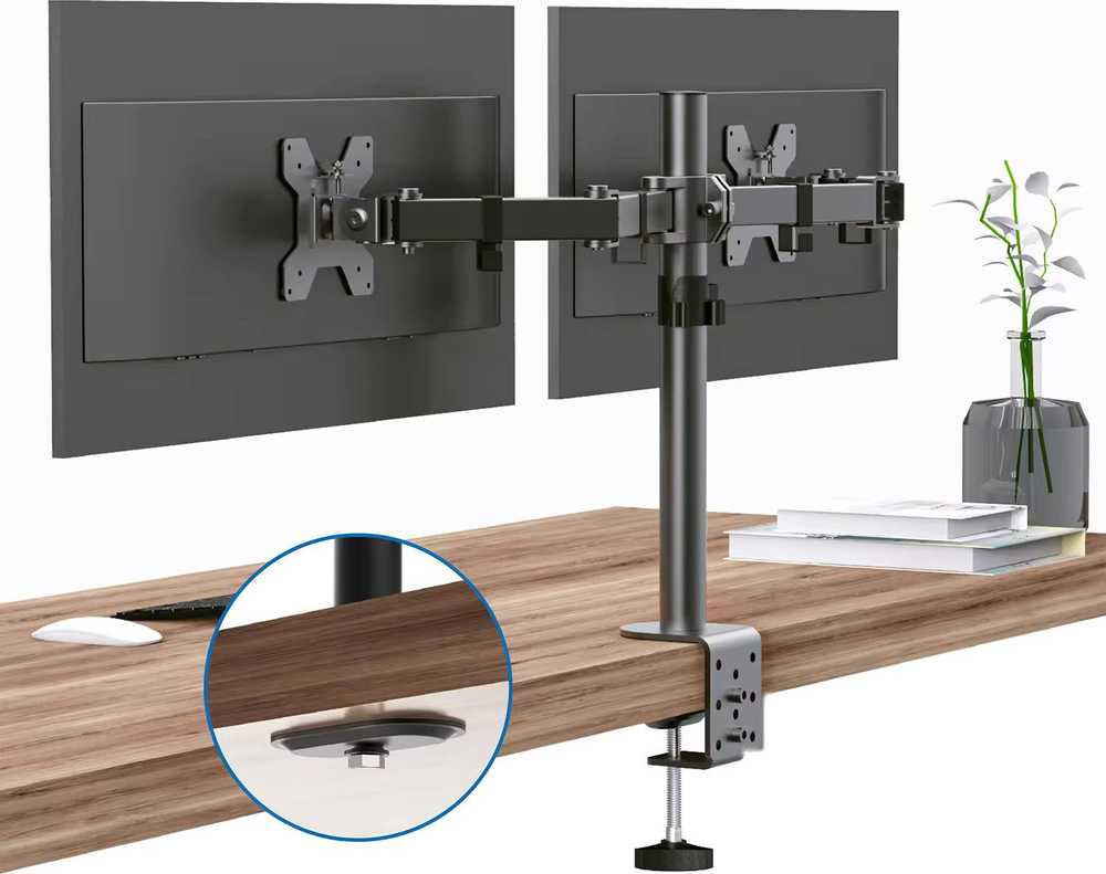 MOZOS MS03 PODWÓJNY UCHWYT BIURKOWY DO MONITORA 17"-34"