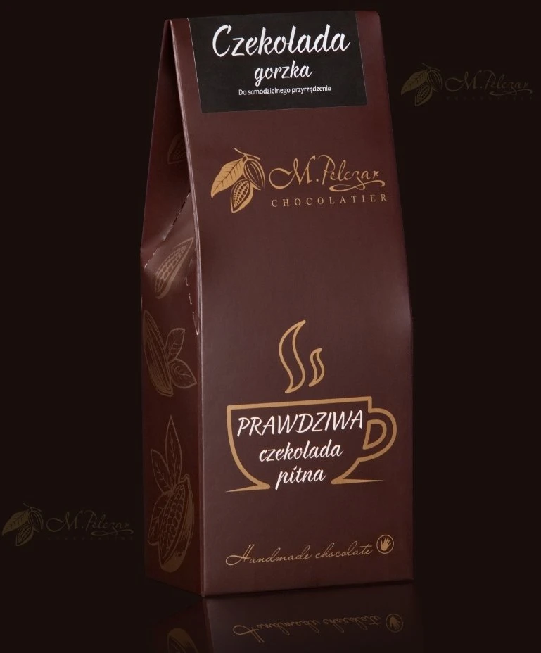 M.Pelczar Chocolatier Tikras juodasis geriamasis šokoladas 200 g