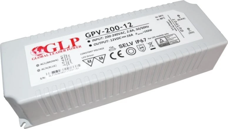Mpl Power 200W LED Maitinimo šaltinis GPV 12V IP67