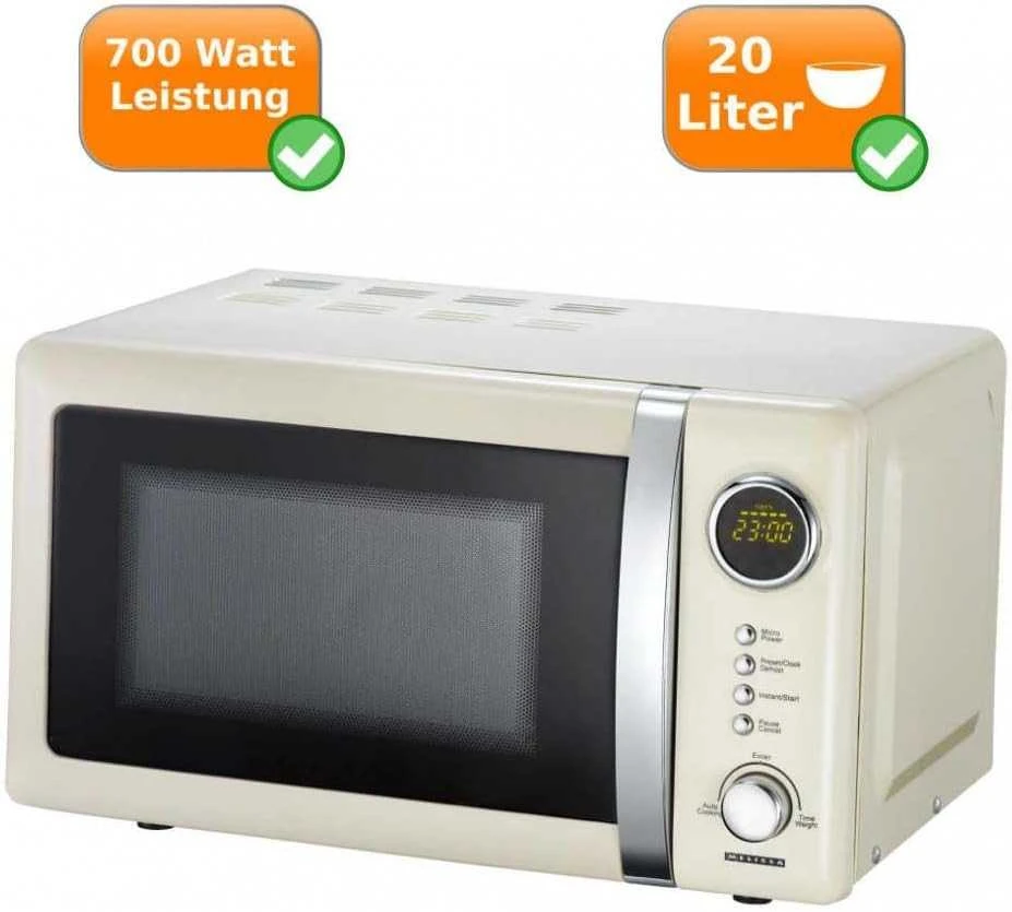 Mikrobangų krosnelė Melissa mikrovilnu krasns 700W 20L kremkrasa