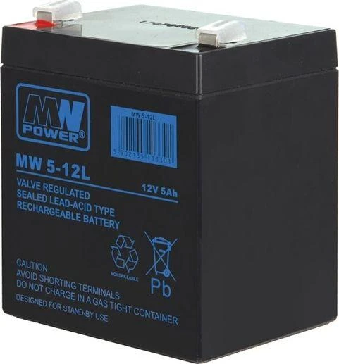Mw Power MWPower MW 12V 5Ah F2(250) AGM akumuliatorius, 6-9 metai