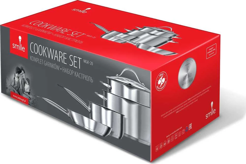 Puodų rinkinys su keptuve Smile MGK-20