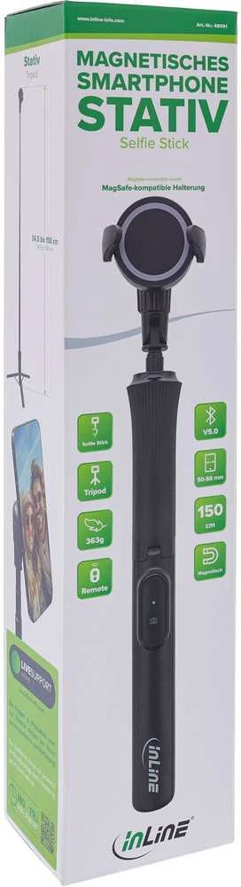 Selfijo lazdas Mpow InLine® Magnetinis telefono trikojis ir selfijo lazdas, Bluetooth nuotolinis užraktas