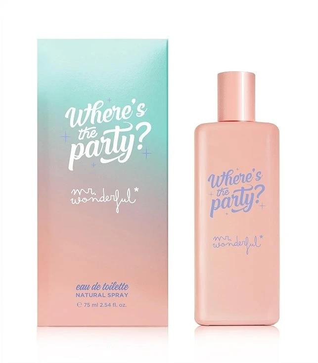 Mr. Wonderful Mr Wonderful, Where's The Party?, Vanduo toaletowa, For Women, 75 ml For Women